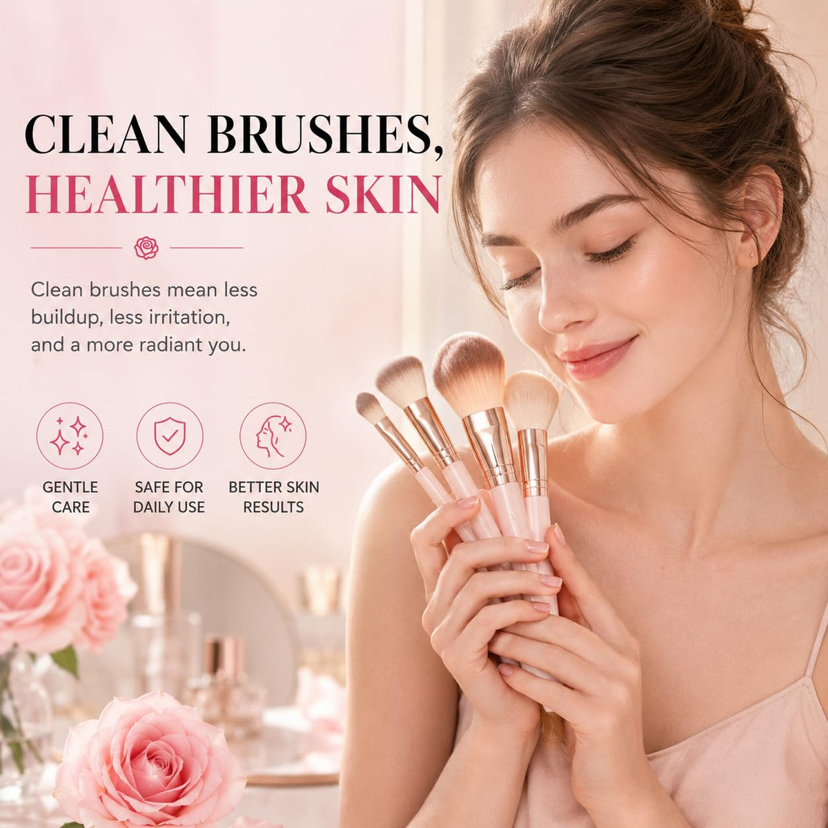 Demonstration of rich lather forming on a cleansing pad for thorough makeup removal.