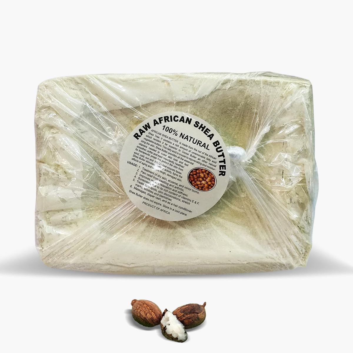 HERBOGANIC Pure Raw African Shea Butter ivory color for daily skin hydration