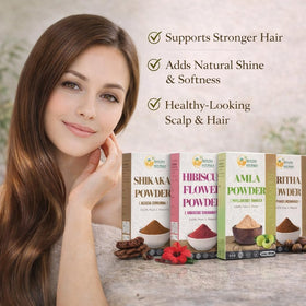 Herbs Botanica amla powder jar highlighting nourishment.