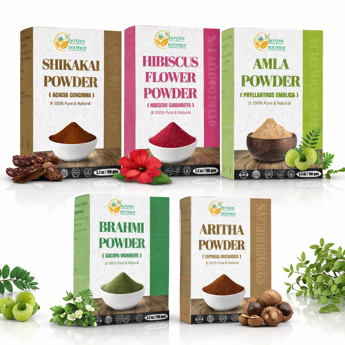Herbs Botanica Brahmi-Reetha bottle front for scalp nourishment.