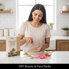 Herbs Botanica Chandan sandalwood powder promotes softer skin with regular use.