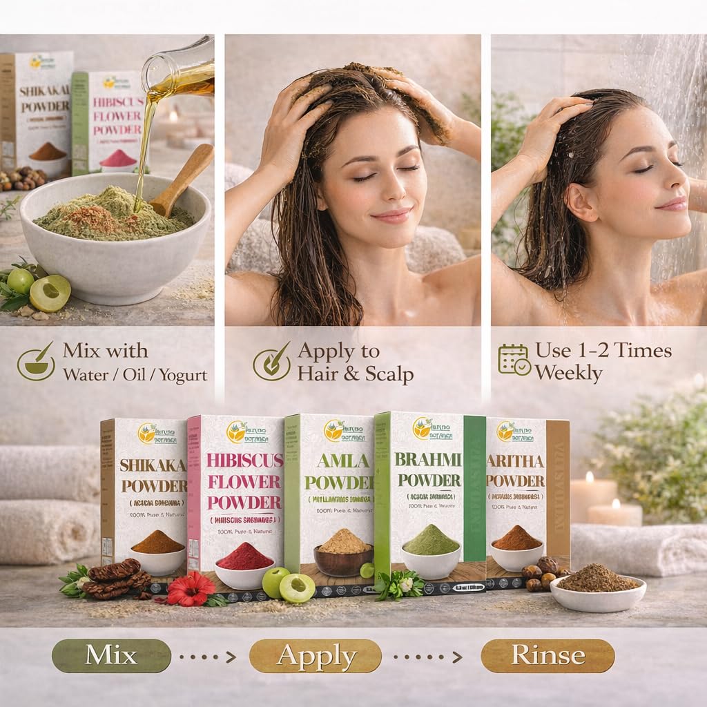 Herbs Botanica hair mask prep in mixing bowl.