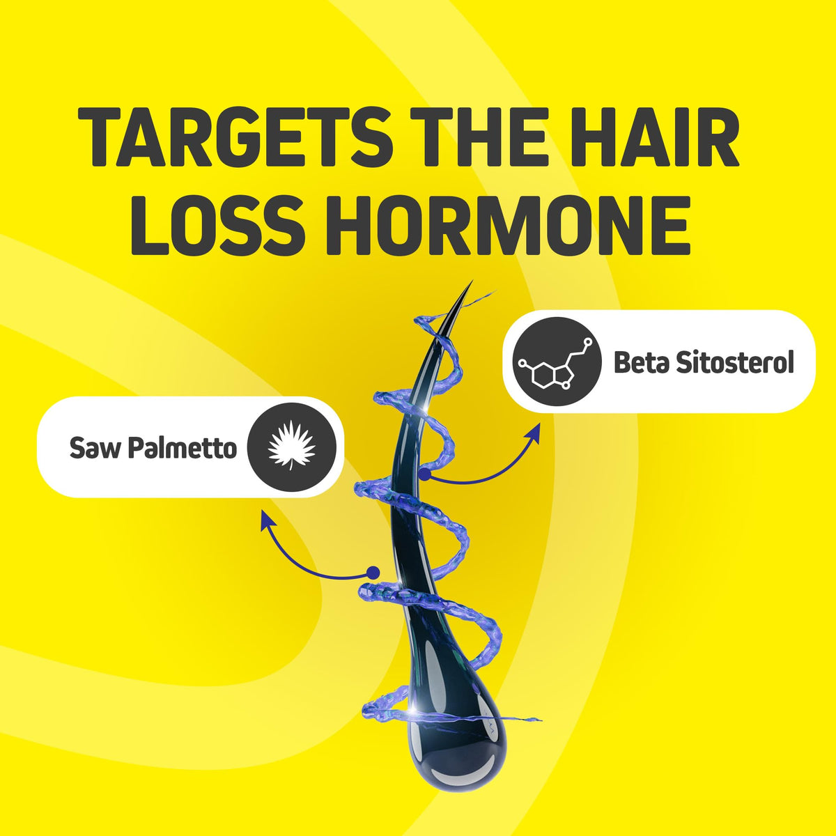 Herbtonics saw palmetto botanical blend on label signals balanced hair support
