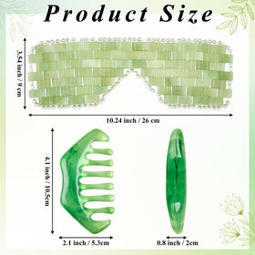 Hercicy jade eye mask close-up showing smooth polished surface for comfortable wear.