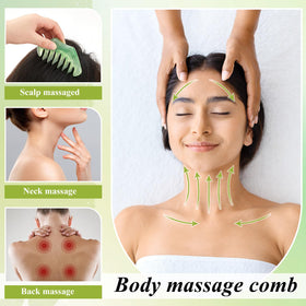 Hercicy gua sha comb for facial massage and contouring.
