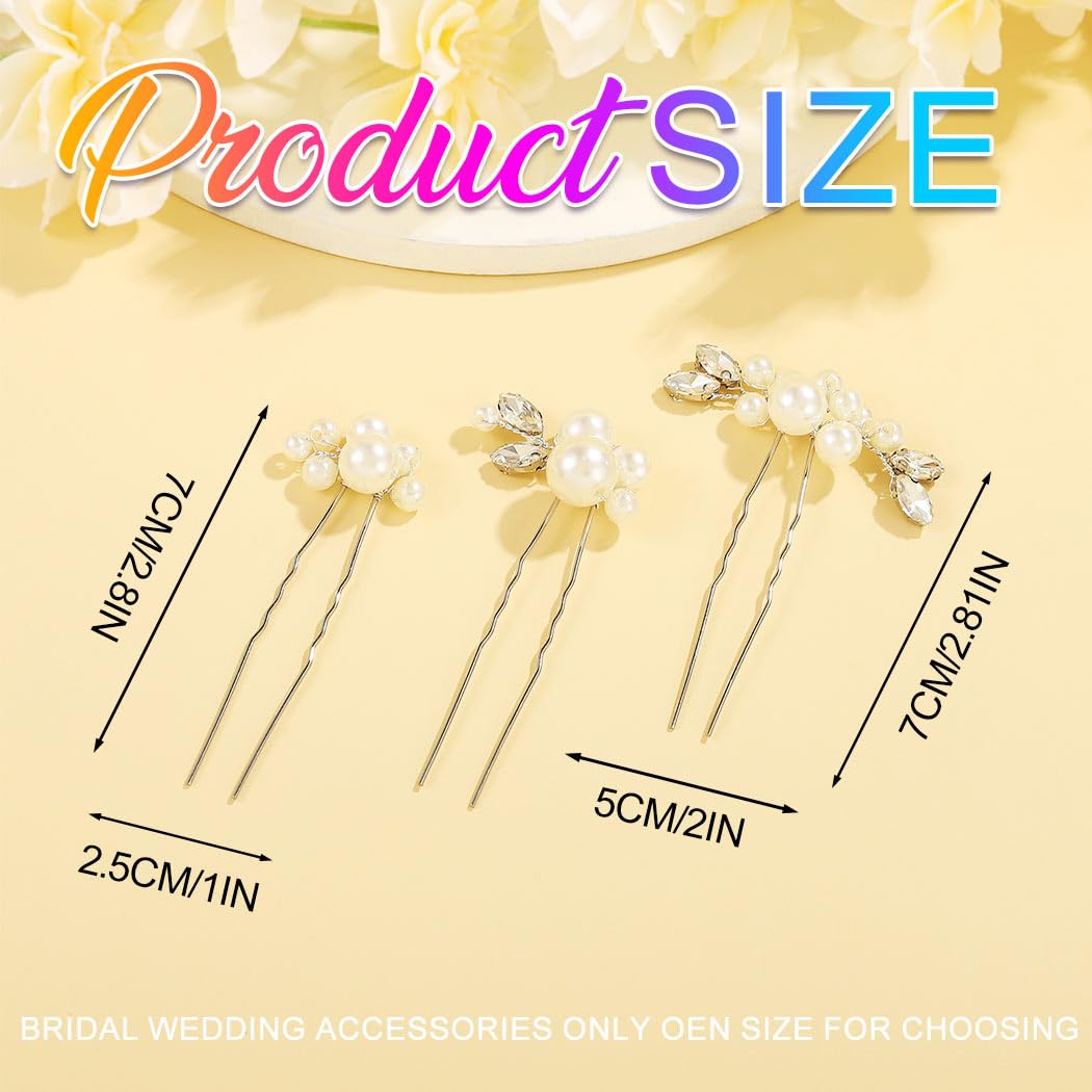 Heread Women's hairpin set demonstrates versatile use with various wedding looks