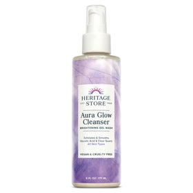 Heritage Store Aura Glow cleanser bottle for gentle, daily cleansing