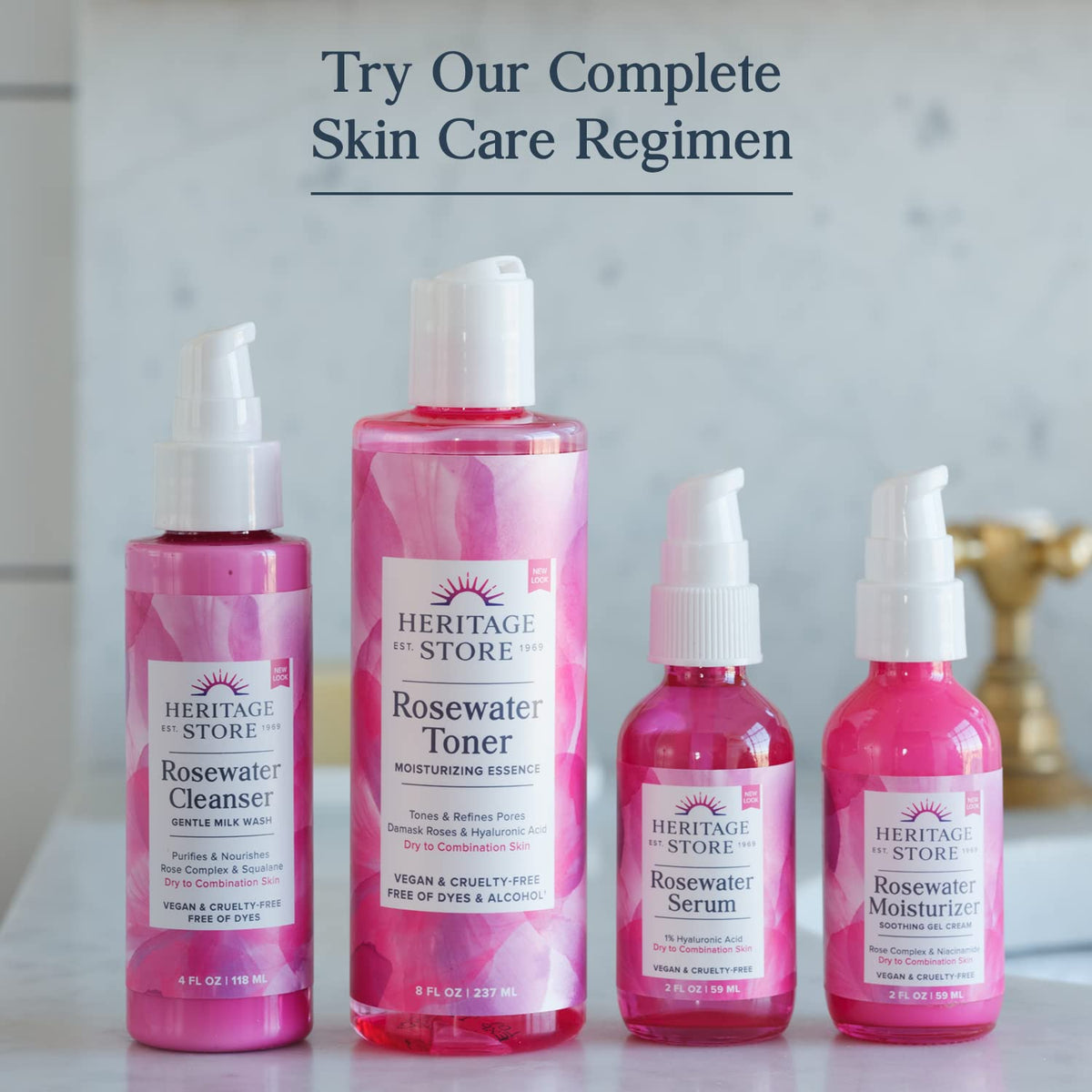 HERITAGE STORE Rosewater Serum vegan and cruelty-free with clean botanicals