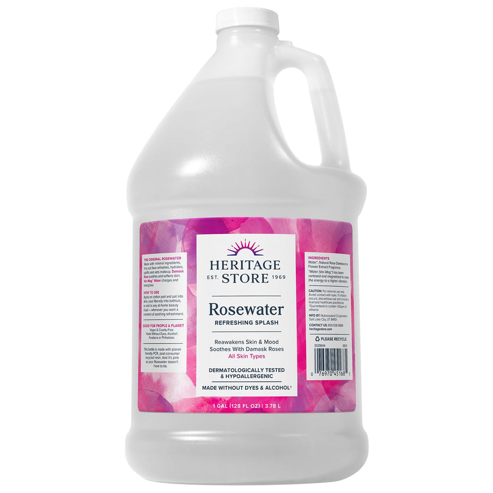 Heritage Store Rosewater Splash bottle refreshing skin throughout the day.