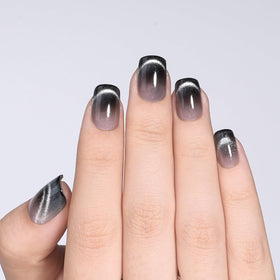 Herlight Black Cat Eye nails kit setup enables quick, mess-free application.