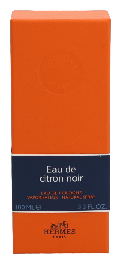 Hermès Eau de Citron Noir outer packaging signals premium luxury.