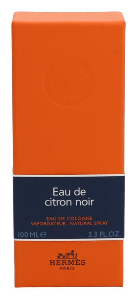 Hermès Eau de Citron Noir outer packaging signals premium luxury.