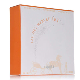 Hermès Eau Des Merveilles on display suggests versatile fragrance for daily wear.