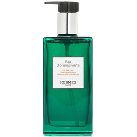 Hermes Eau d'Orange Verte generous lather — soft skin and shiny hair after shower.