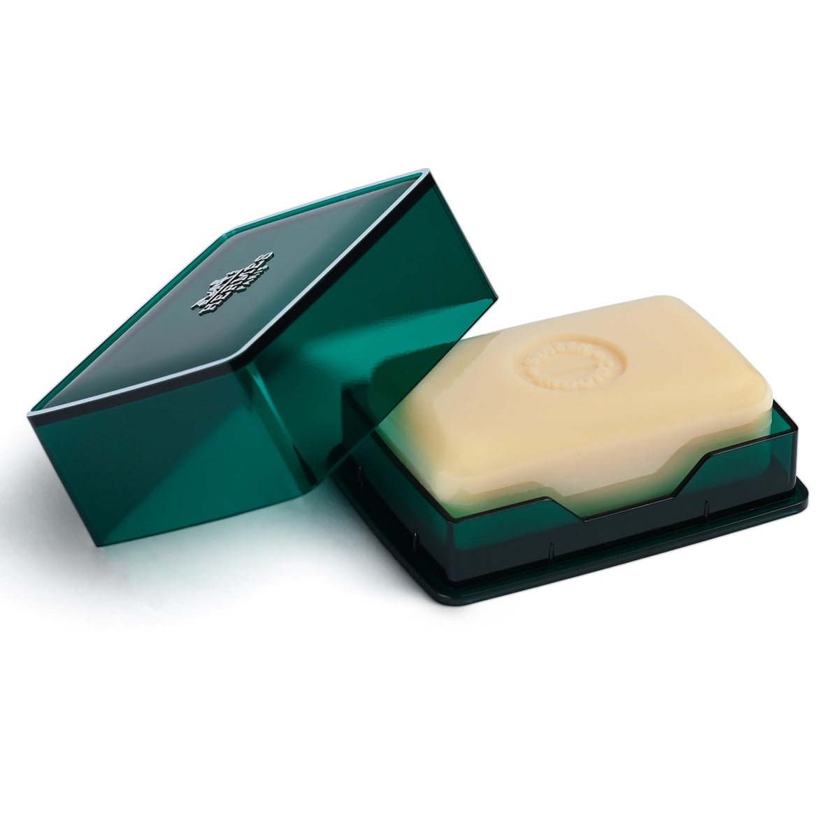 Hermès Eau d’Orange Verte soap box in signature green, ideal gift and travel-ready luxury.