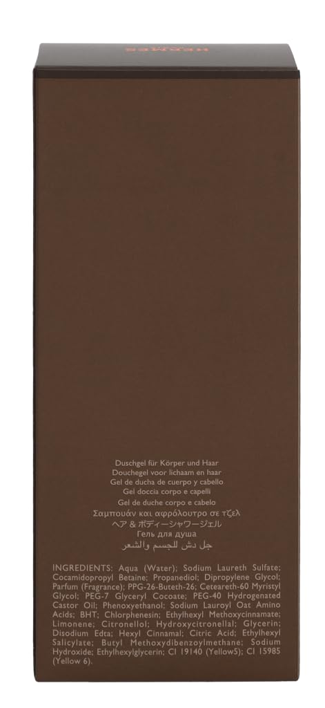 Terre d’Hermes gel lather on damp skin and hair