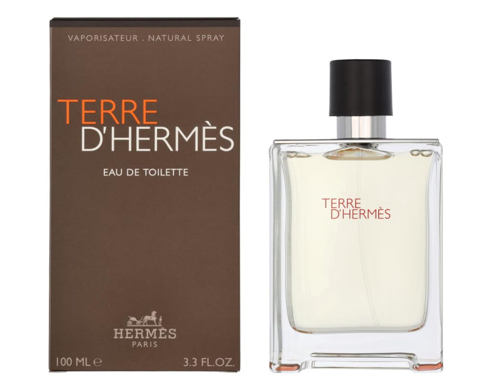 Hermès Terre d’Hermès bottle front, refined masculine fragrance for daily wear.