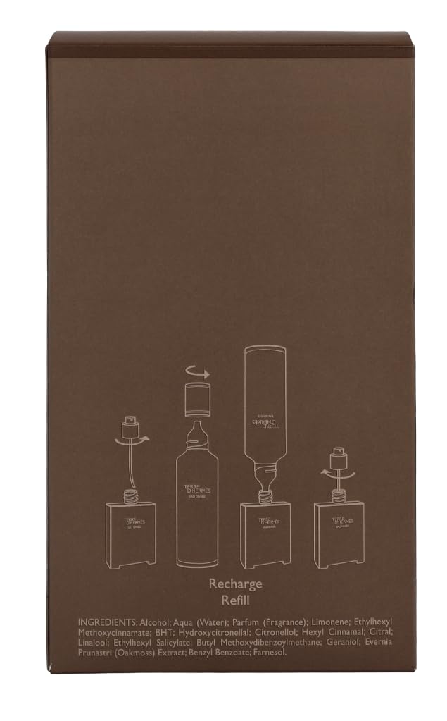 Packaging box with Hermès Terre d'Hermès Eau Givrée bottle, ideal for gifting and travel.