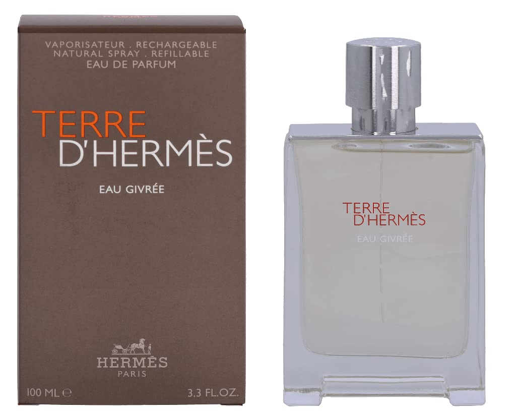 Side view of Hermès Terre d'Hermès Eau Givrée showcasing woody mineral base for confident all-day wear.