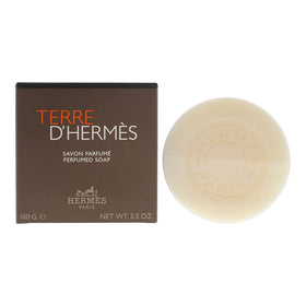 Hermès Terre D’Hermès perfumed soap packaging, elegant grooming essential.