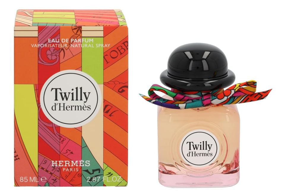 Hermès Twilly bottle front showcases a chic, wearable fragrance for any occasion.