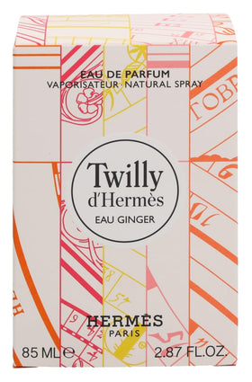 Close-up of the cap on Hermès Twilly D’Hermès Eau Ginger bottle highlighting premium packaging.