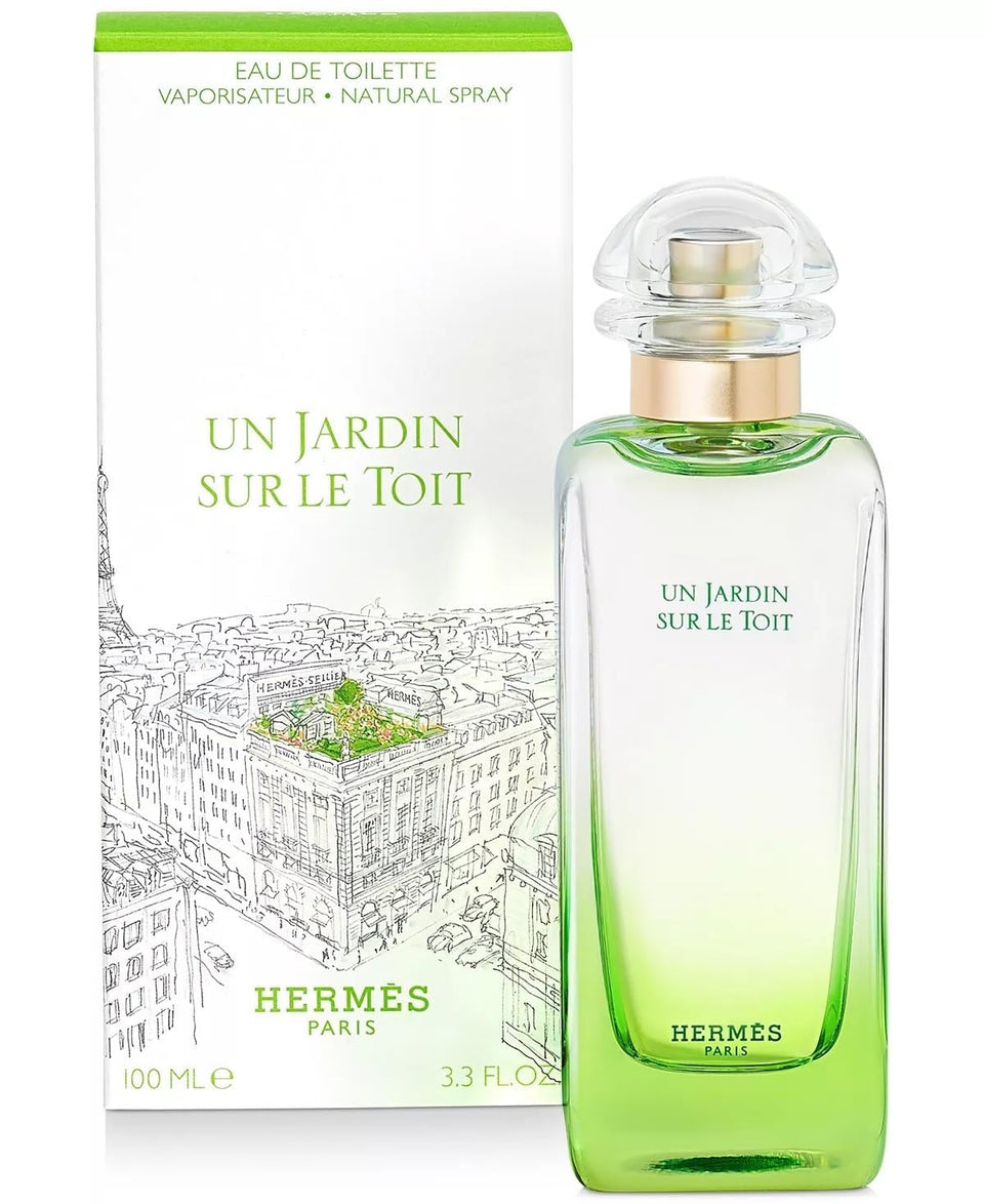 Hermès Un Jardin Sur Le Toit bottle-front, bright citrus notes for daytime city refreshment.