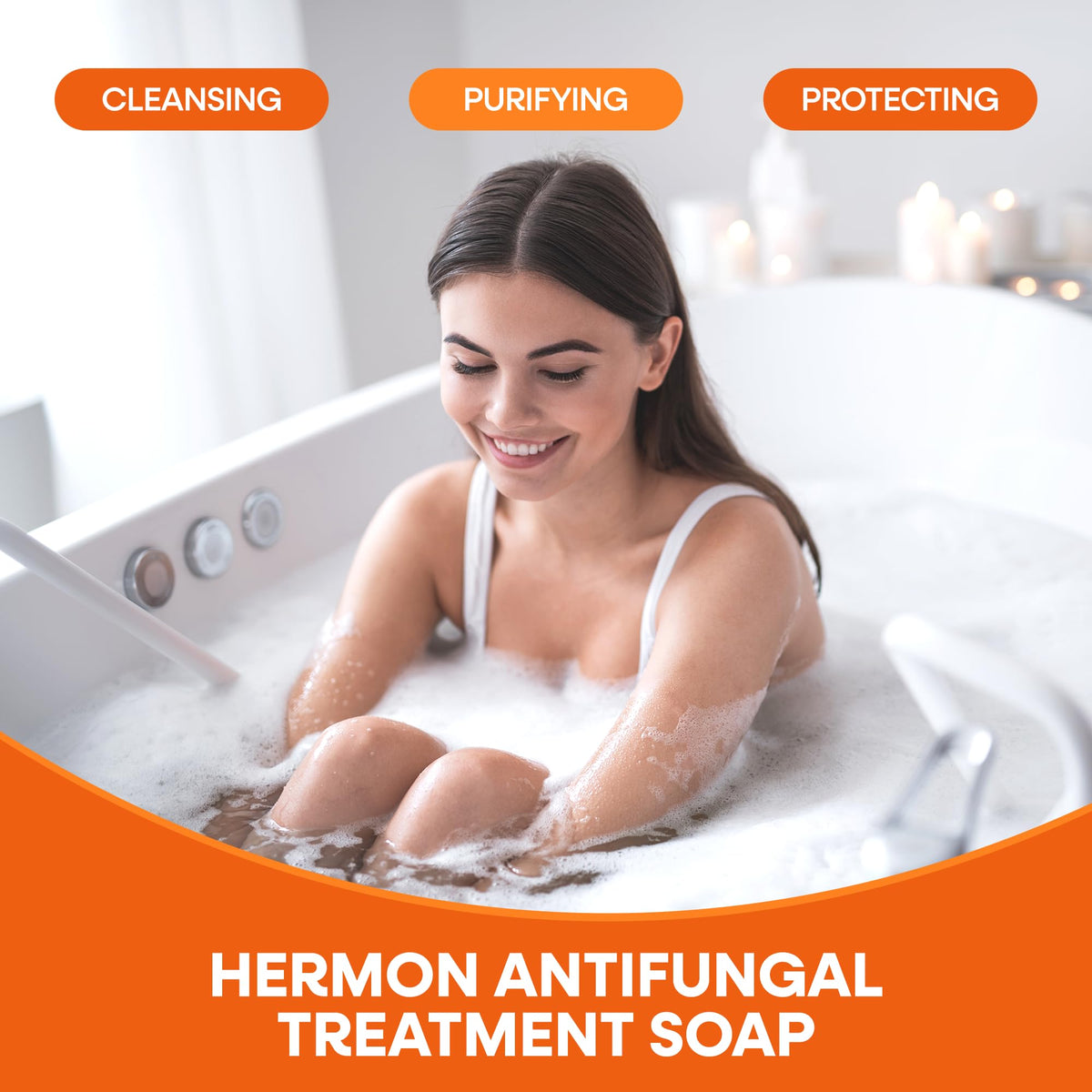 Daily body cleanse by Hermon helps skin balance and freshness.