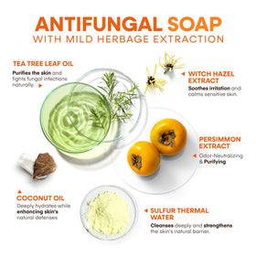 Underarms post-workout routine with Hermon Antifungal Soap Bar.