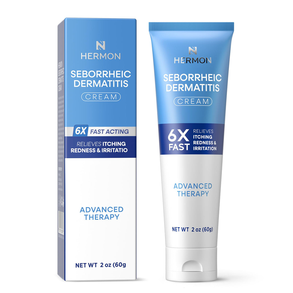 Hermon Seborrheic Dermatitis Cream pack shot for easy daily use