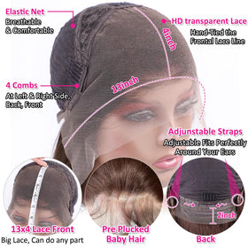 Hermosa pre-plucked hairline lace wig with soft, silky hair texture.