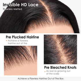 Hermosa 13x4 lace-front wig with bleached knots for natural blending.