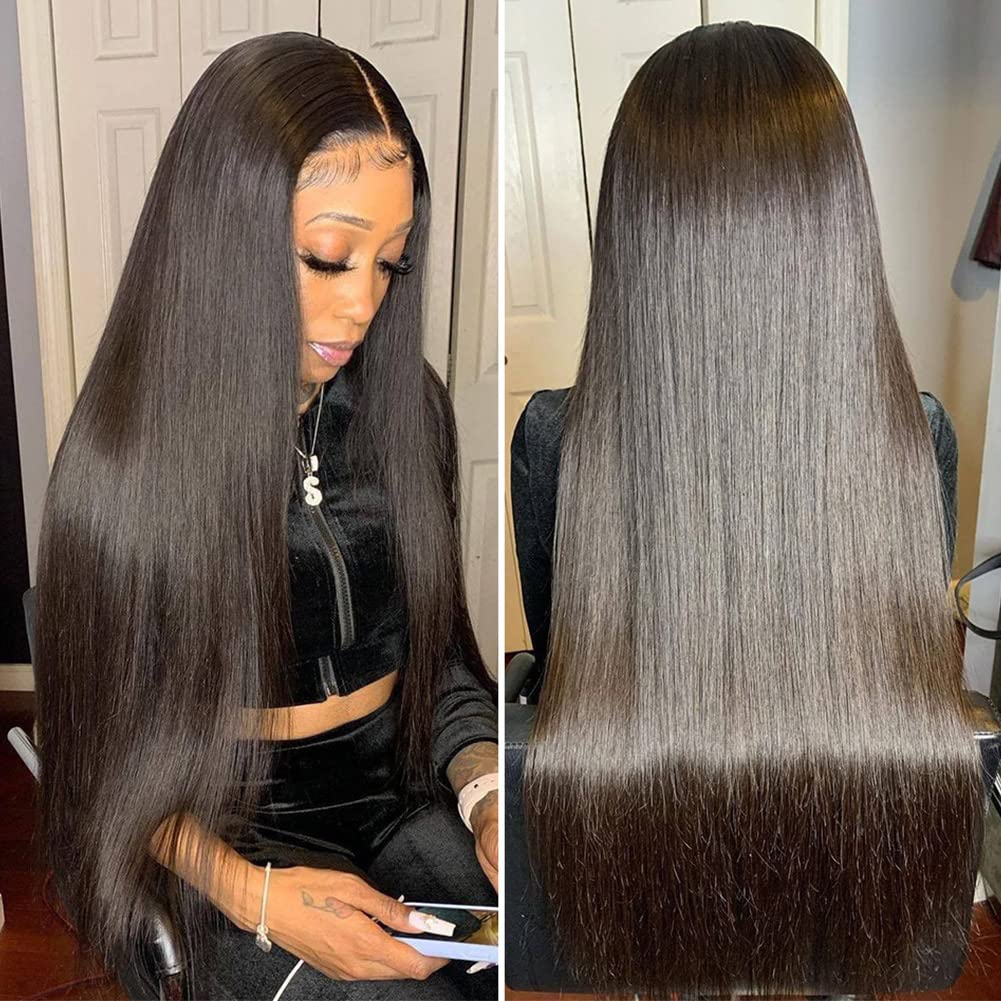 Hermosa 220% density HD transparent lace-front wig with natural movement (26in).