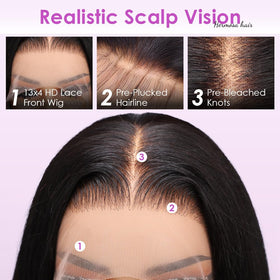 Hermosa 28-inch lace front wig back view highlighting continuous fullness.