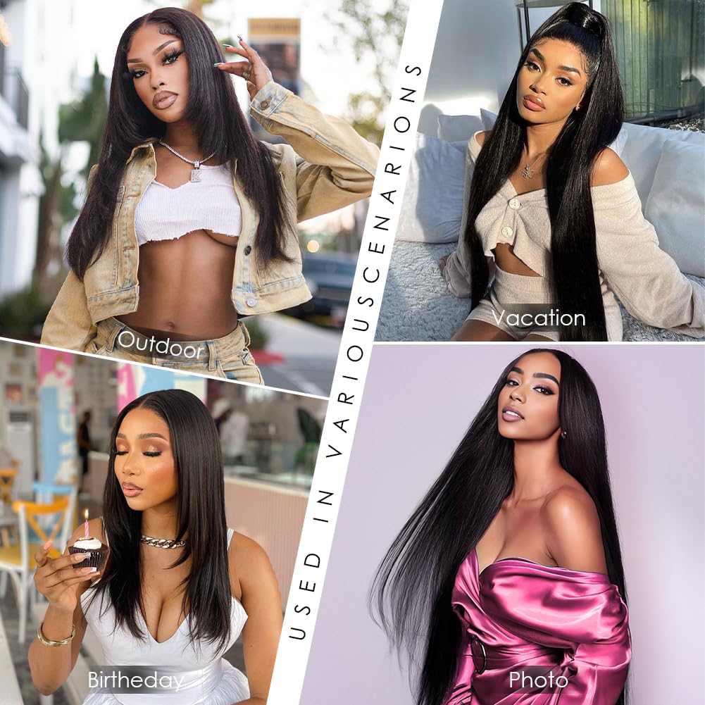 Hermosa 28-inch lace front wig color-ready for dyeing or styling.