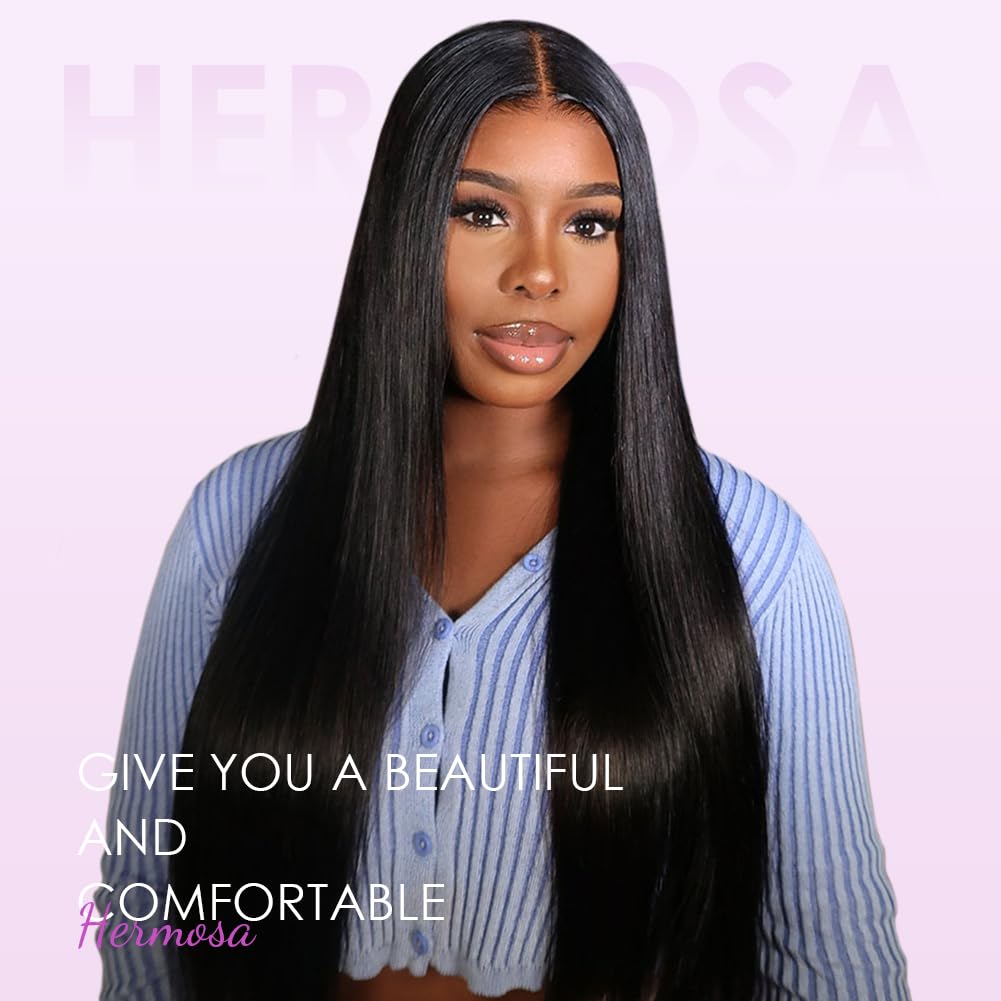 Hermosa 28-inch lace front wig natural color ready for customization.