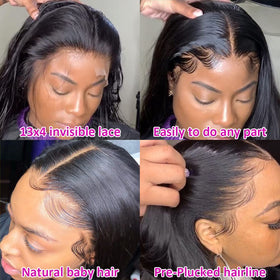 Hermosa pre-plucked natural hairline detail for easy wear and a soft edge.