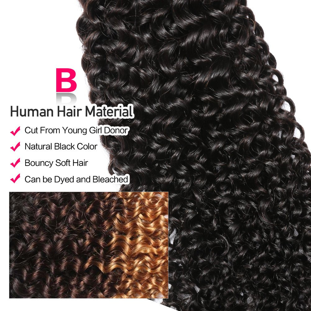Hermosa virgin Brazilian curly with double weft for durability and minimal shedding
