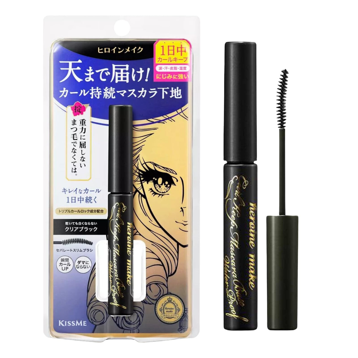 Heroine Make Clear Mascara Base brush for precise, clump-free lash application