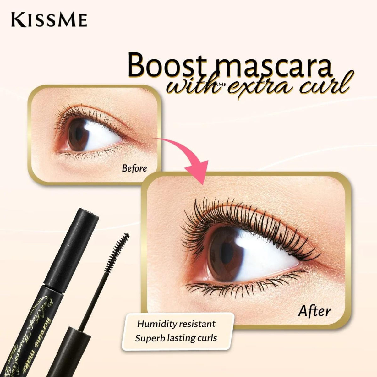 Heroine Make Clear Mascara Base worn alone creates natural, defined lashes