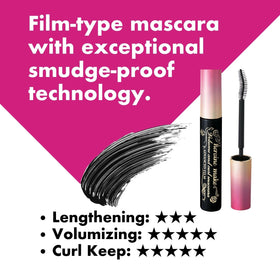 Heroine Make waterproof test sample proving smudge resistance.