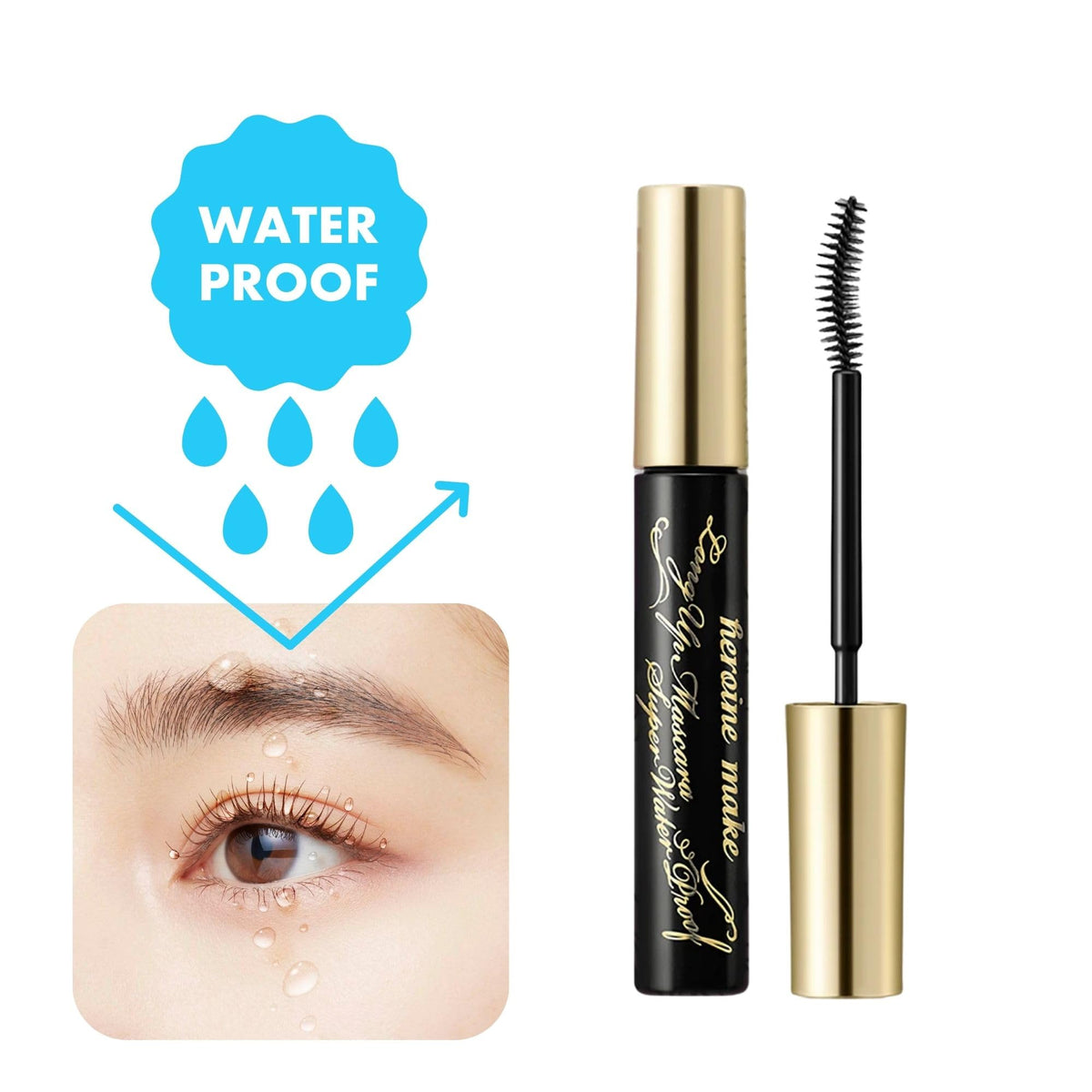 Heroine Make KissMe mascara wand focus with curved lash separation