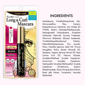 Heroine Make KissMe mascara conditioning oils blend on lashes for soft care