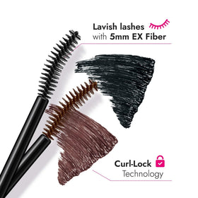 Heroine Make KissMe mascara lash close-up highlighting enhanced volume and length