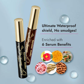Heroine Make KissMe mascara waterproof test demonstrating smudge resistance