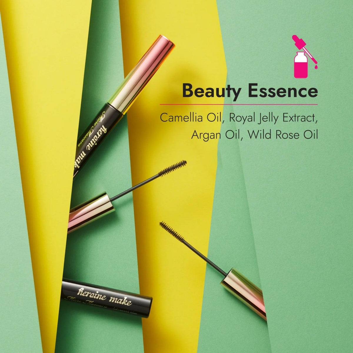 Heroine Make Micro Mascara Advanced Film EX includes Camellia Oil and Royal Jelly