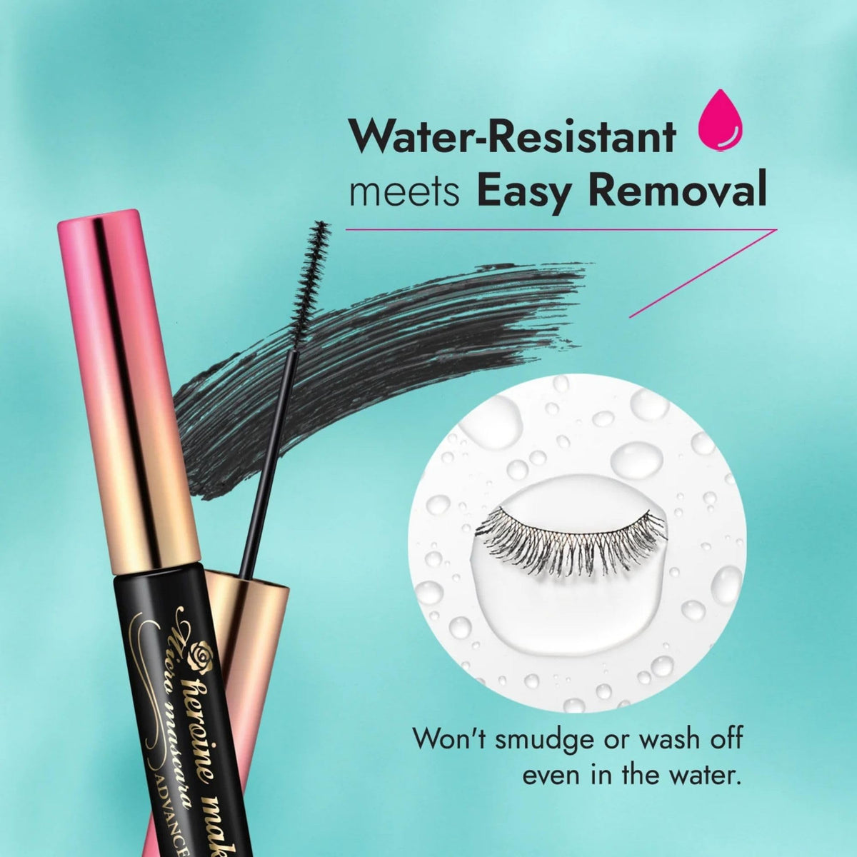 Heroine Make Micro Mascara Advanced Film EX water and sebum resistant finish