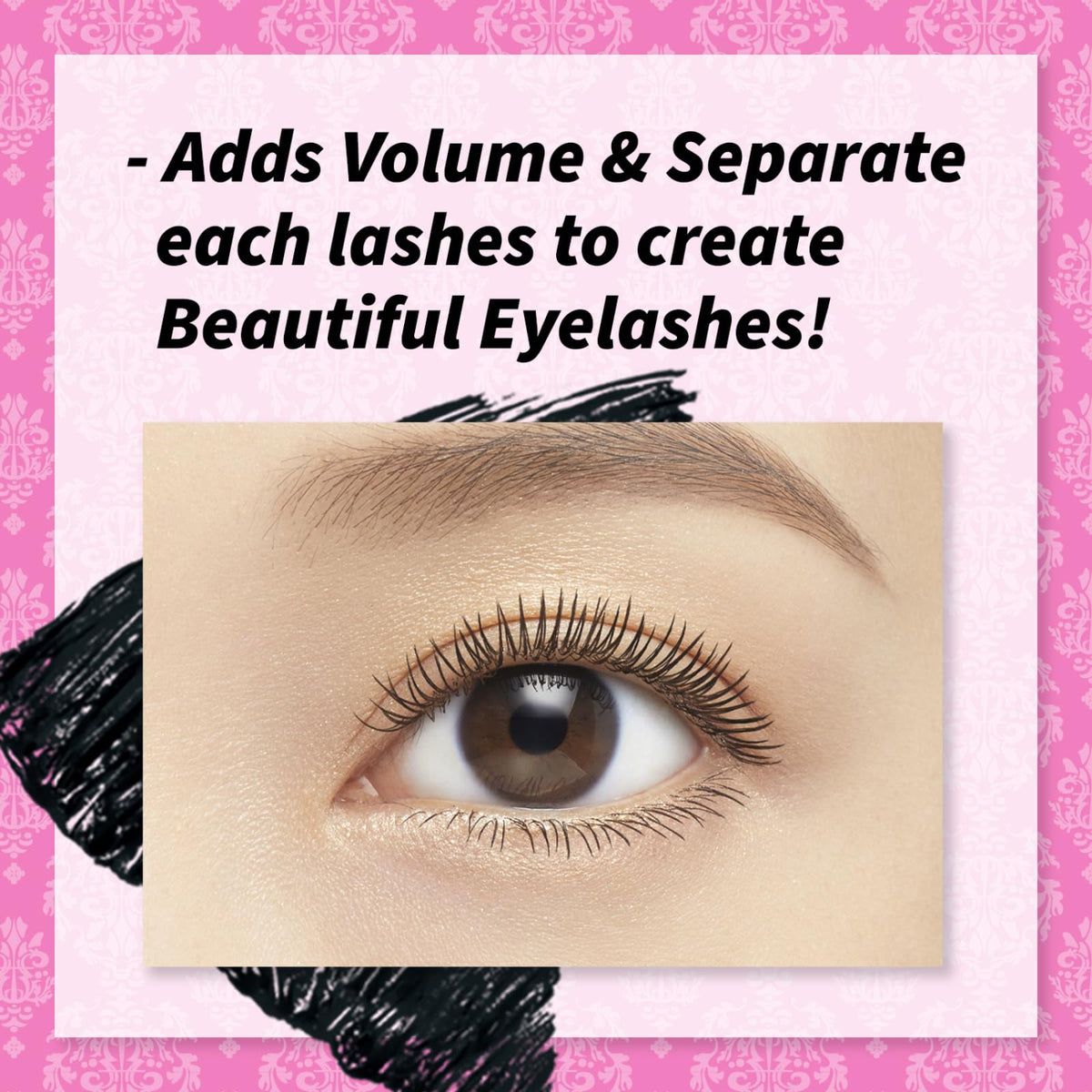 Heroine Make includes camellia oil and royal jelly for lash care