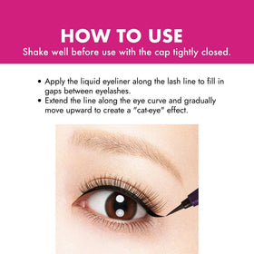 Heroine Make Smooth Liquid Eyeliner black swatch for full-coverage look