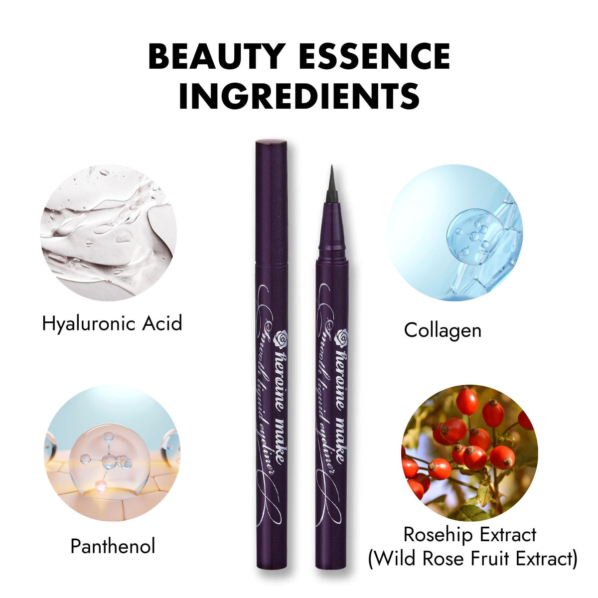 Heroine Make Smooth Liquid Eyeliner waterproof durability test close-up